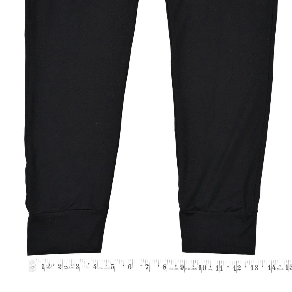 Alo Yoga Jogger Pants Womens Small Black Knit Elastic Waist Zip Pockets Athletic